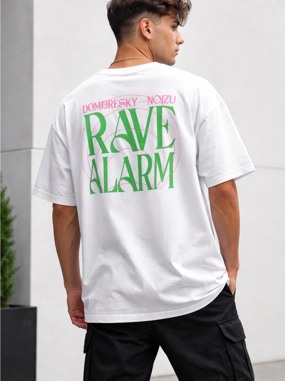 DOMBRESKY x NOIZU Rave Alarm Collab Graphic Merch Tee Unisex T-Shirt Sz L NEW!